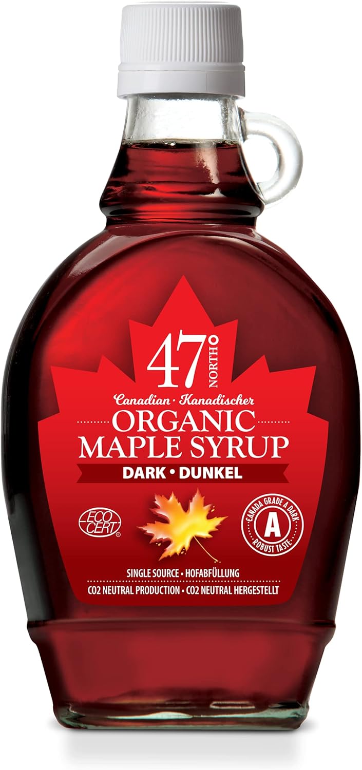 47° North Single Source Organic Canadian Maple Syrup Grade A (250g, Dark Robust)-0