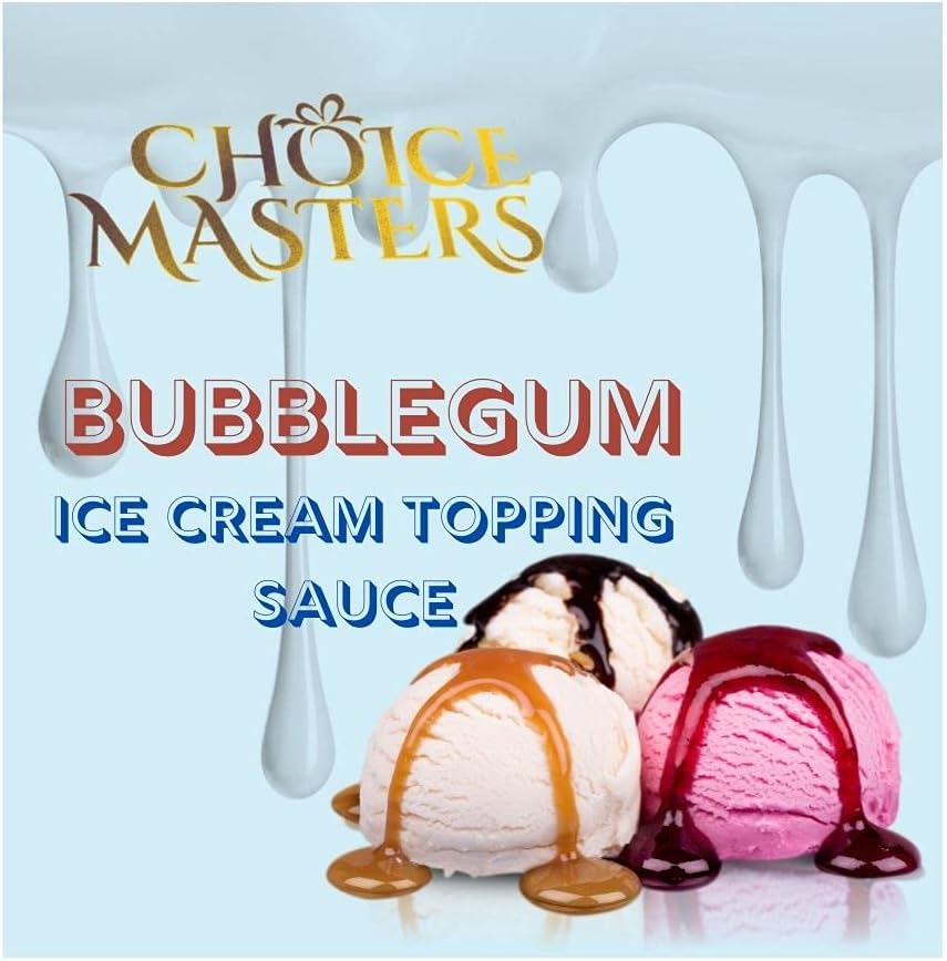 Bubblegum Ice Cream Flavouring Topping Sauce 660g For Pancake, Waffle and Ice Cream. Suitable for Vegetarians - Choice Masters-2