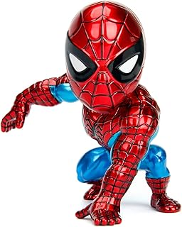 Jada Toys Marvel 4 Inch Classic Spiderman Figure, Red, One Size