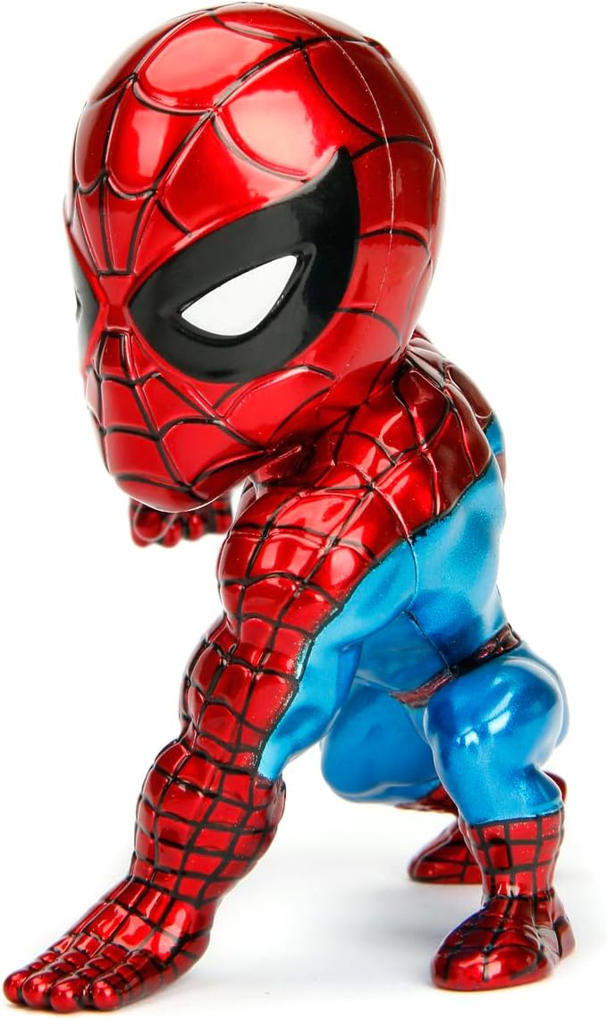 Jada Toys Marvel 4 Inch Classic Spiderman Figure, Red, One Size-1