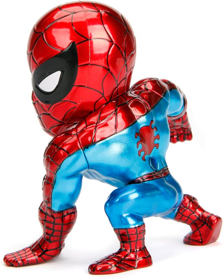 Jada Toys Marvel 4 Inch Classic Spiderman Figure, Red, One Size-2