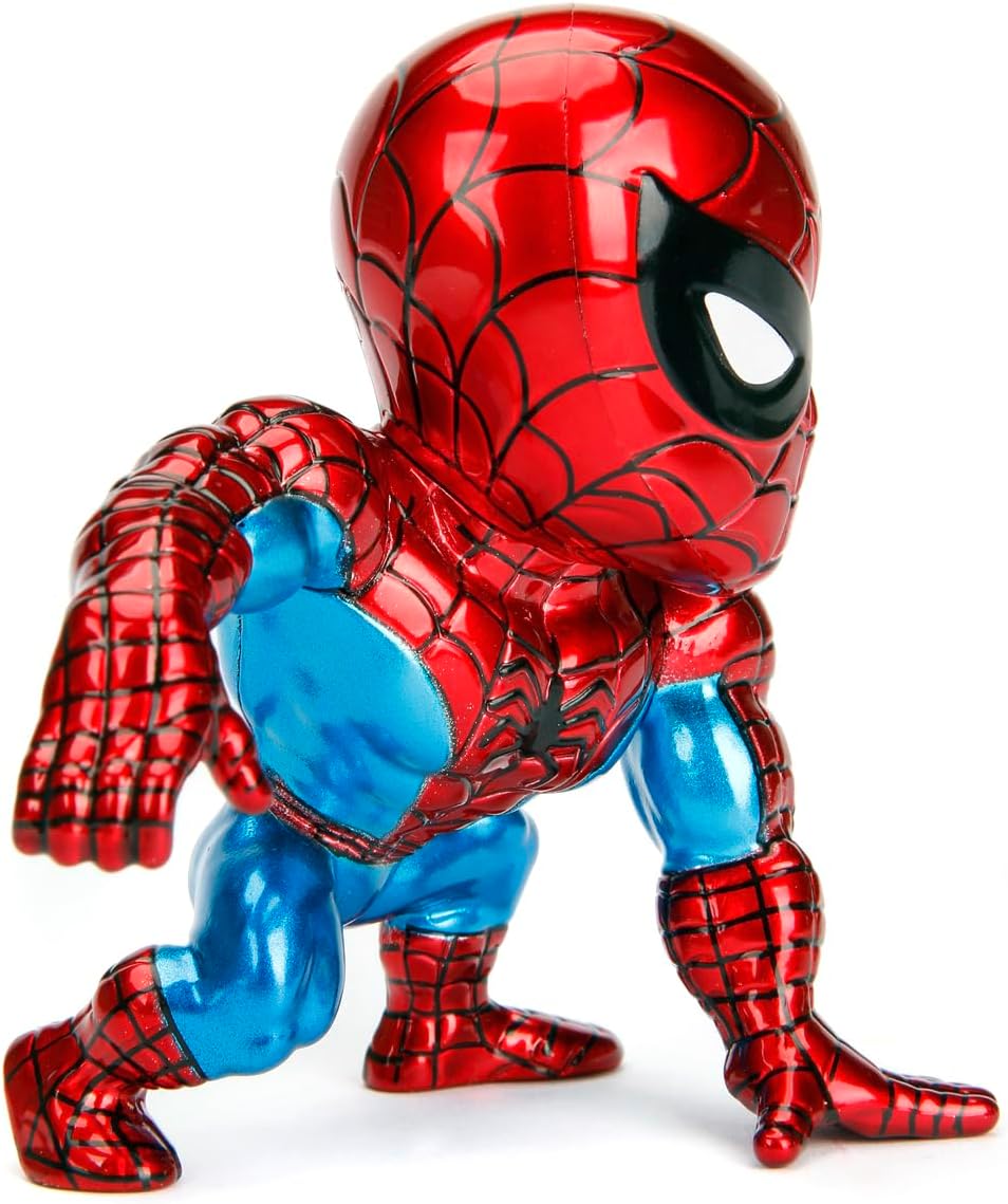 Jada Toys Marvel 4 Inch Classic Spiderman Figure, Red, One Size-4