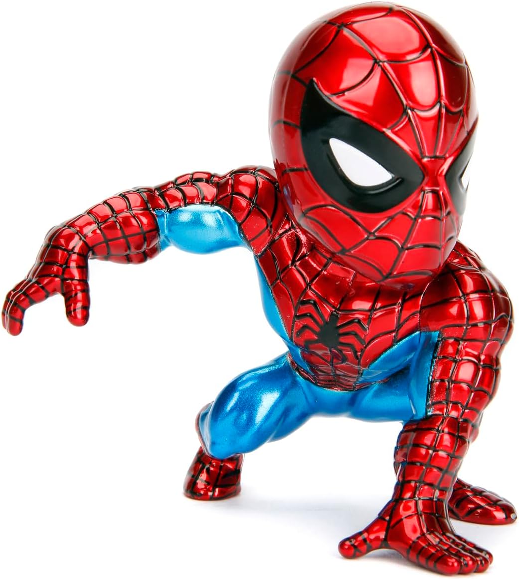 Jada Toys Marvel 4 Inch Classic Spiderman Figure, Red, One Size-5