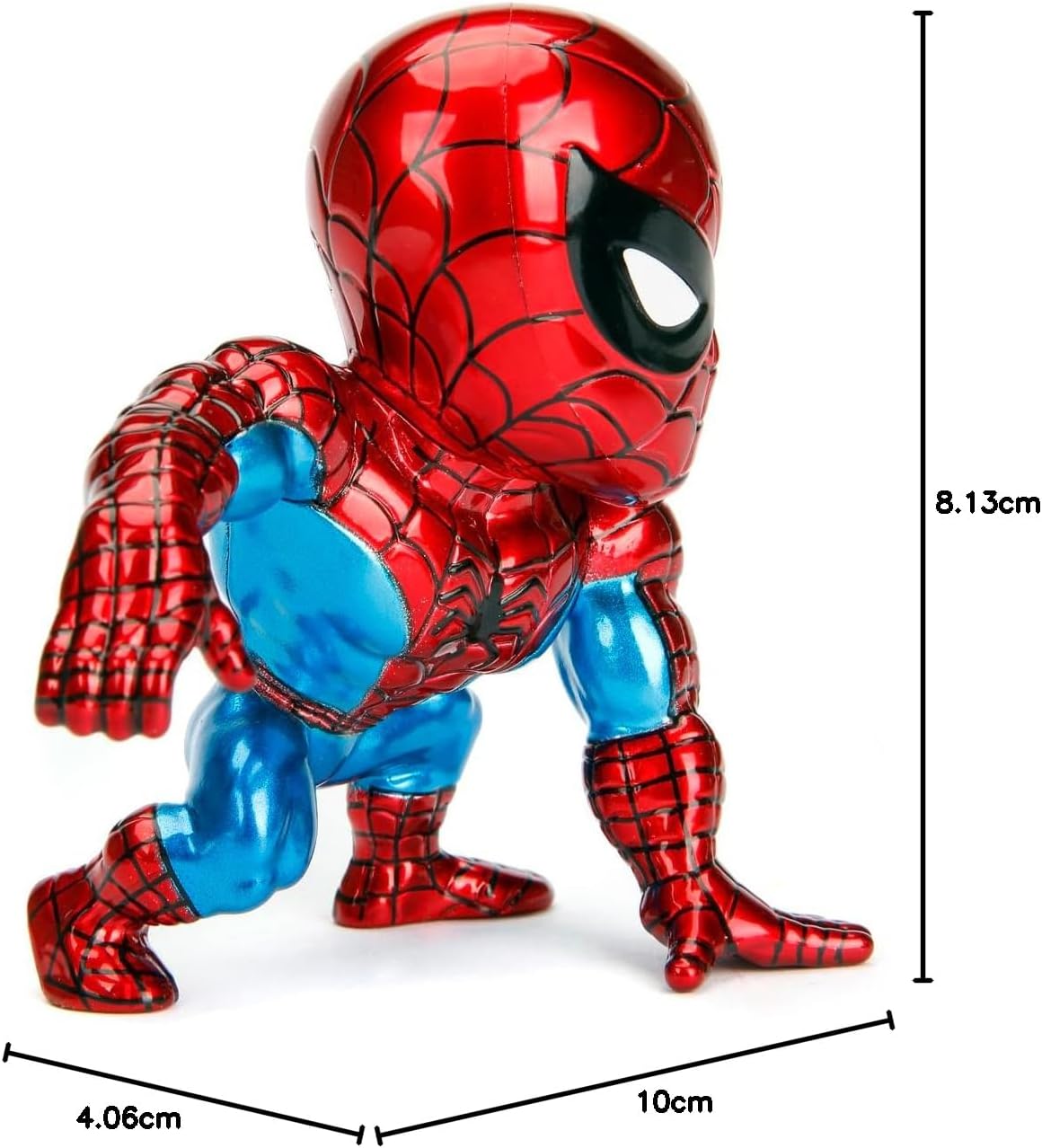 Jada Toys Marvel 4 Inch Classic Spiderman Figure, Red, One Size-7