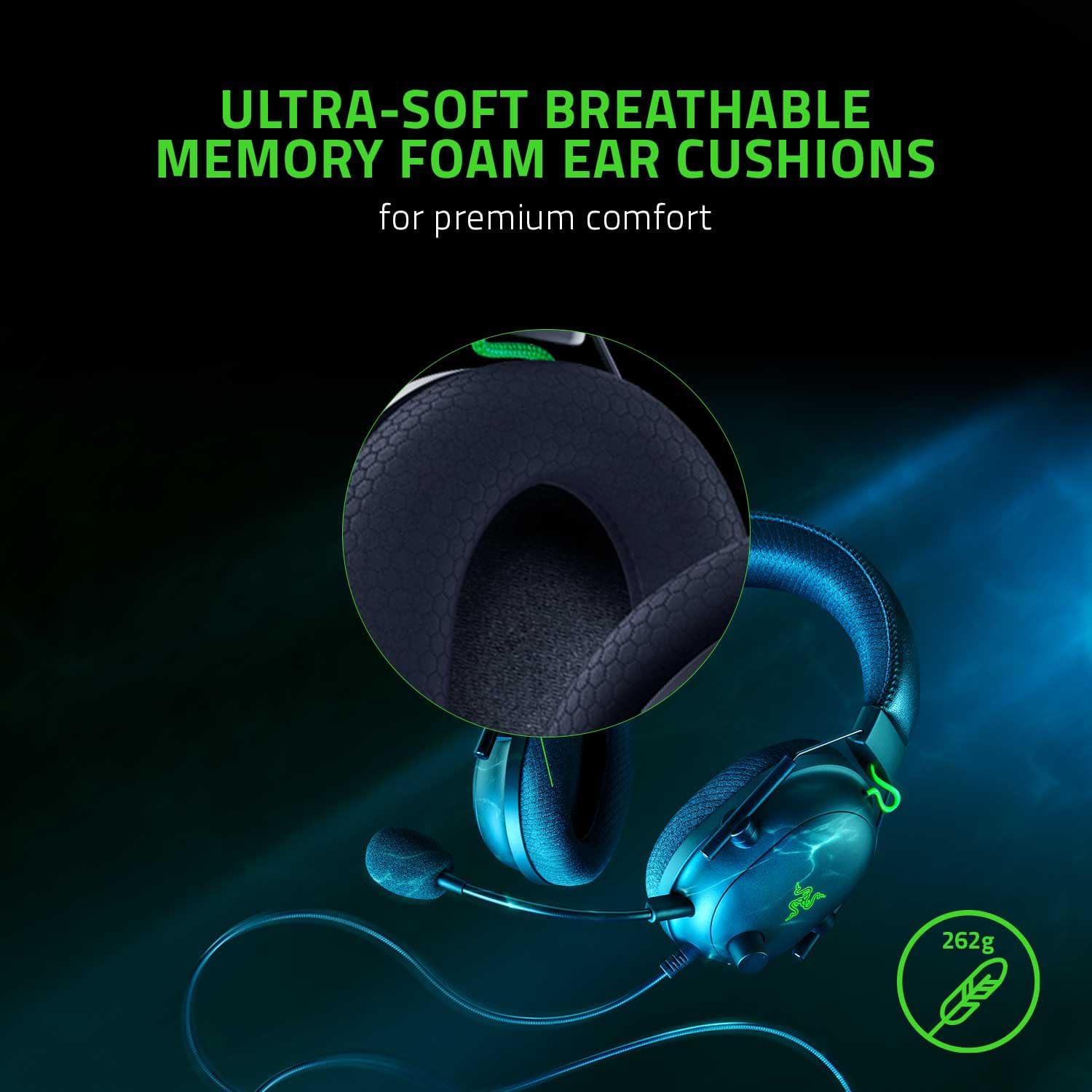 Razer BlackShark V2 - Premium Esports Gaming Headset (TriForce 50 mm Drivers, HyperClear Cardiod Mic, Advanced Passive Noise Cancelation, THX Spatial Audio) Black-4