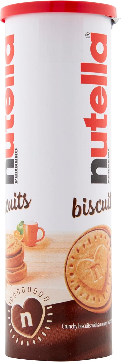 Nutella Chocolate Biscuits, Snacks, Party Food, Crunchy Biscuits with Creamy Nutella Spread Tube of 12 Biscuits, 166g-1