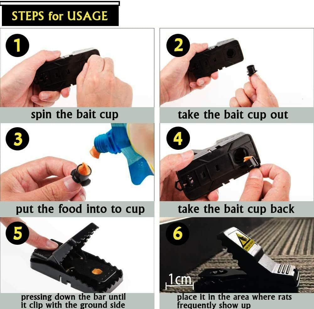 Mouse Traps Mice Traps, 6 Pack Mouse Traps For Indoors That Kill Instantly, Rodent Trap, Mice Kill Mouse Control-3