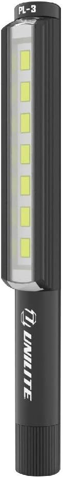 Unilite PL-3 High Grade LED Aluminium Pocket Inspection Light | 275 Lumen | Strong Magnetic Base | 3 x AAA Batteries (Included)-0