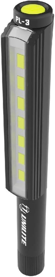 Unilite PL-3 High Grade LED Aluminium Pocket Inspection Light | 275 Lumen | Strong Magnetic Base | 3 x AAA Batteries (Included)-1