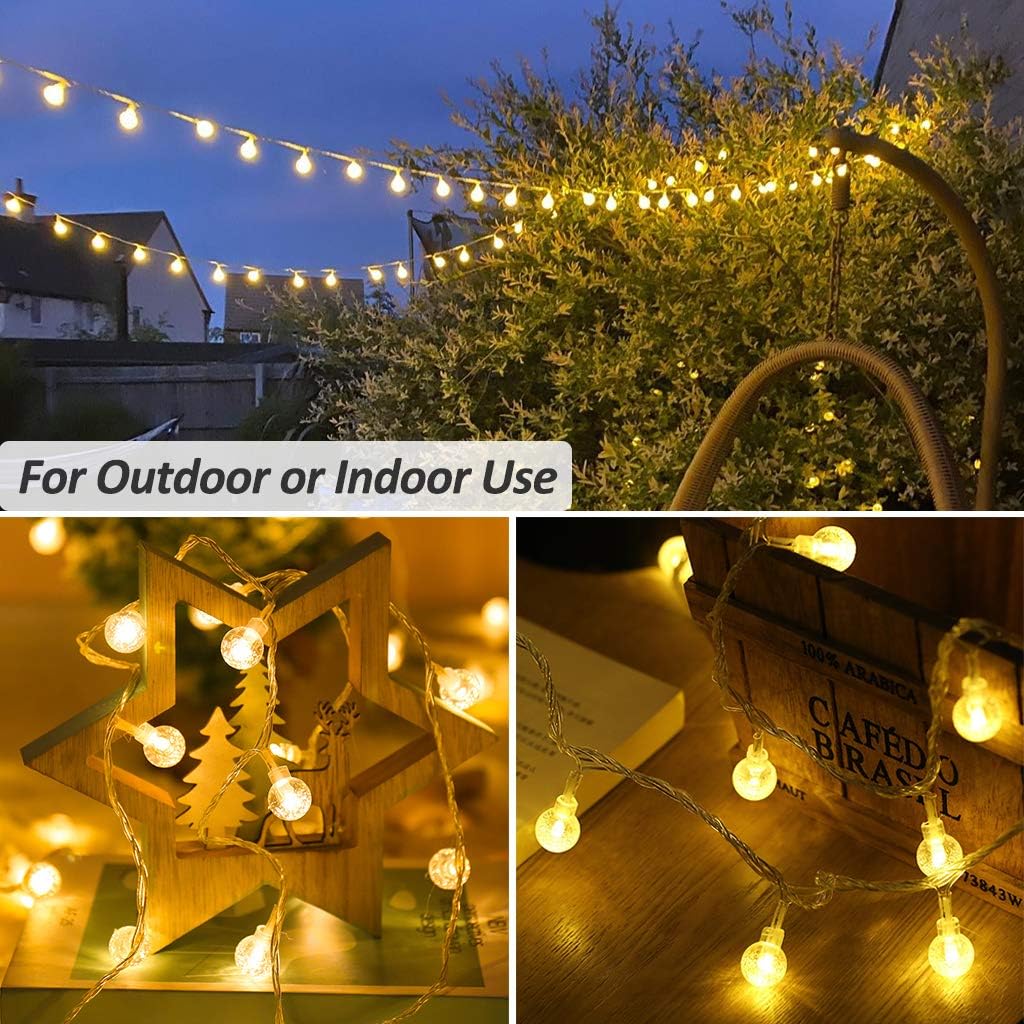 Zorela Globe Fairy Lights, 15M/49ft 100 LED Globe String Lights with Remote - USB or Battery Powered - 8 Modes - Outdoor Indoor String Fairy Lights for Christmas, Balcony, Gazebo, Garden, Camping-3