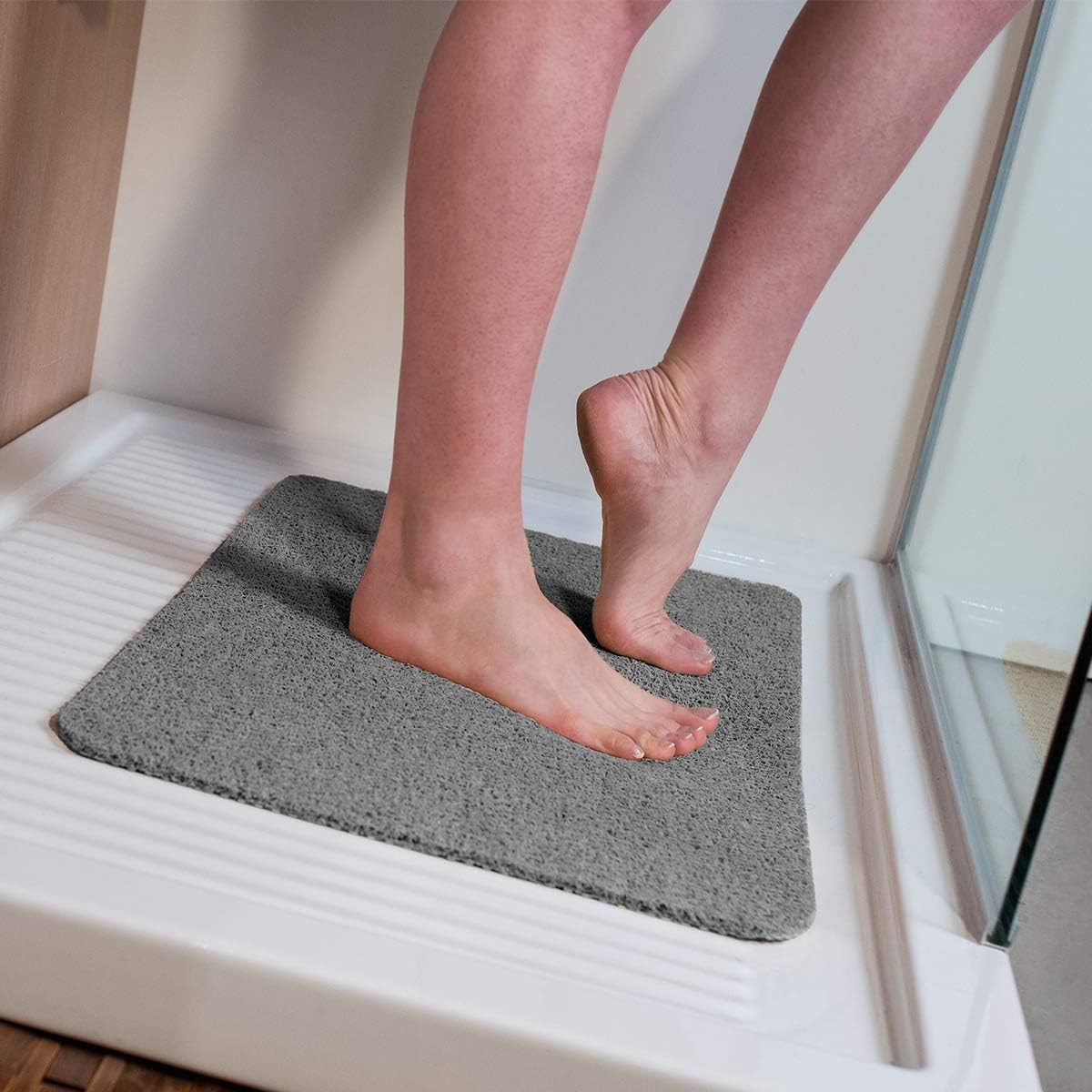 JML Hydro Wonder - Super-comfy shower mat that never stains or blocks your drains - Grey-2