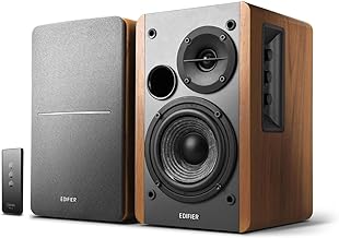 Edifier R1280T Powered Bookshelf Speakers - 2.0 Active Near Field Monitors - Studio Monitor Speaker - Wooden Enclosure - 42 Watts RMS