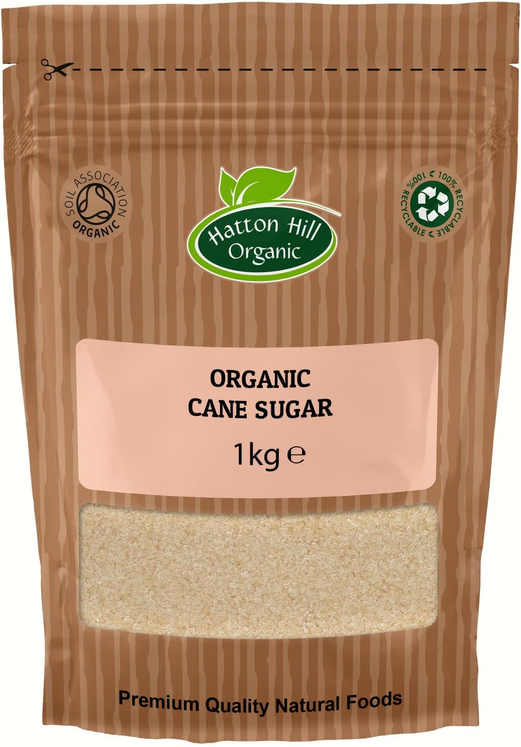 Organic Cane Sugar 1kg by Hatton Hill Organic - Certified Organic-0