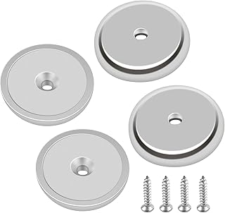 FINDMAG 4 Pcs Magnets, 32 x 5 mm 90 LB Pull Force Strong Magnet, Neodymium Magnets Strong, Round Countersunk Hole Rare Earth Magnets for Whiteboards Refrigerator Kitchen Workplace - 4 Screws Included