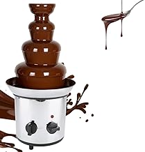 4 Tier Chocolate Fountain Machine, 170W Electric Chocolate Melting Fountain Nostalgia Machine, Large Chocolate Melting Fondue Maker, Universal 220V Chocolate Melting Machine for Party Banquet