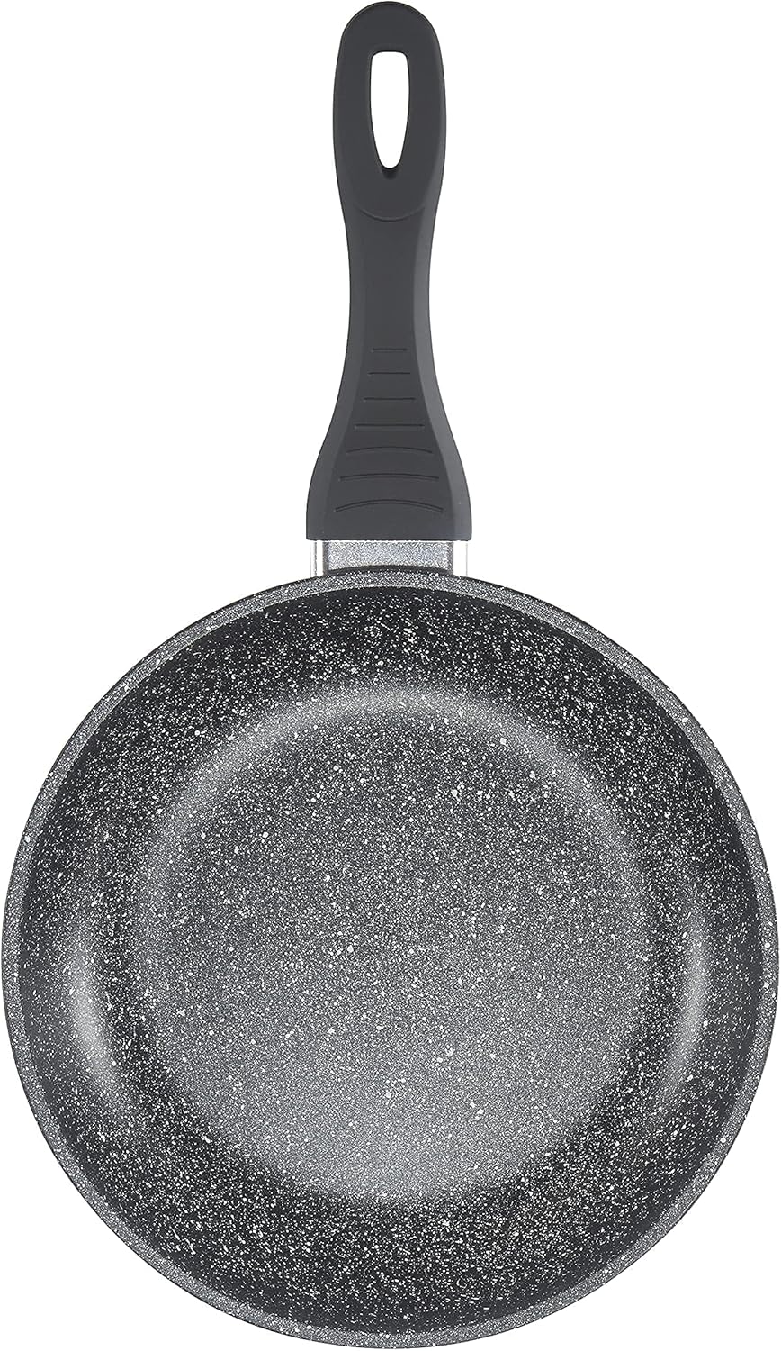 Sovereign Stone Frying Pan with Aluminium High-Tech Non-Stick Coating and Ergonimic Handles, Suitable for All hob Types Including Induction Hob (20cm)-0