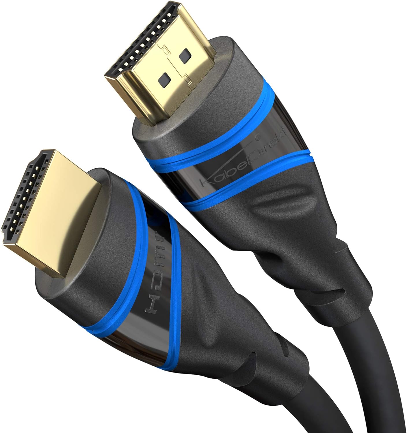 KabelDirekt – 10K & 8K HDMI Cable, HDMI 2.1b – 1m, available in 0.5-5m – Certified, developed in Germany (Ultra High Speed HDMI 2.1 Cable, for PC, PS5 or Xbox, monitor or TV – blue/black)-0