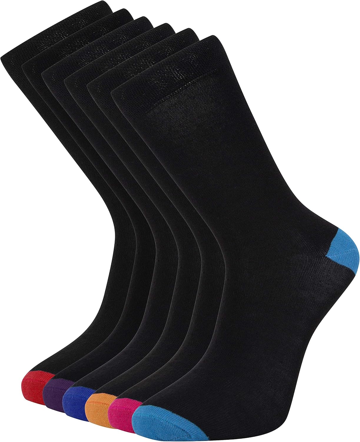 Cob Stallion- Black Socks for Men in Heel and Toe Style, Men’s Socks Multipack 6-11 UK, Pack of 6 and 12 Pairs-0