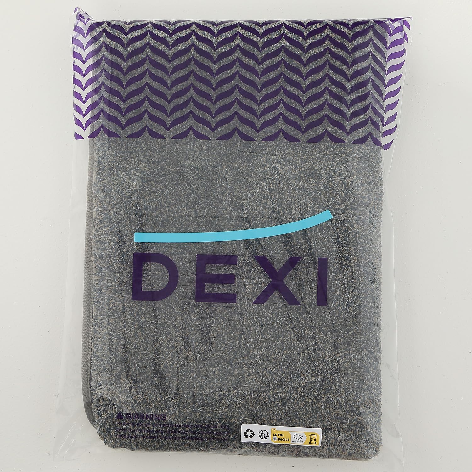 DEXI Dirt Trapper Door Mat, Non-slip Barrier Mats for Indoor and Outdoor, Super Absorbent Entrance Rug Machine Washable Soft Floor Mat Carpet, Grey-Blue, 90 x 150 cm-7