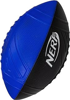 Nerf Pro Grip Football -- Classic Foam Ball -- Easy to Catch and Throw -- Great for Indoor and Outdoor Play -- Blue