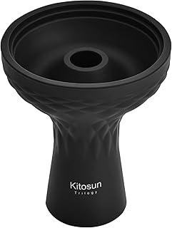 Kitosun Shisha Bowl Premium Shisha Head 70degree Silicone Larger Hookah Bowl Fits for Lotus Heat Management Device Durable Non-Broken Easy Cleaning 3" Bowl 4" Tall (Phunnel Style)