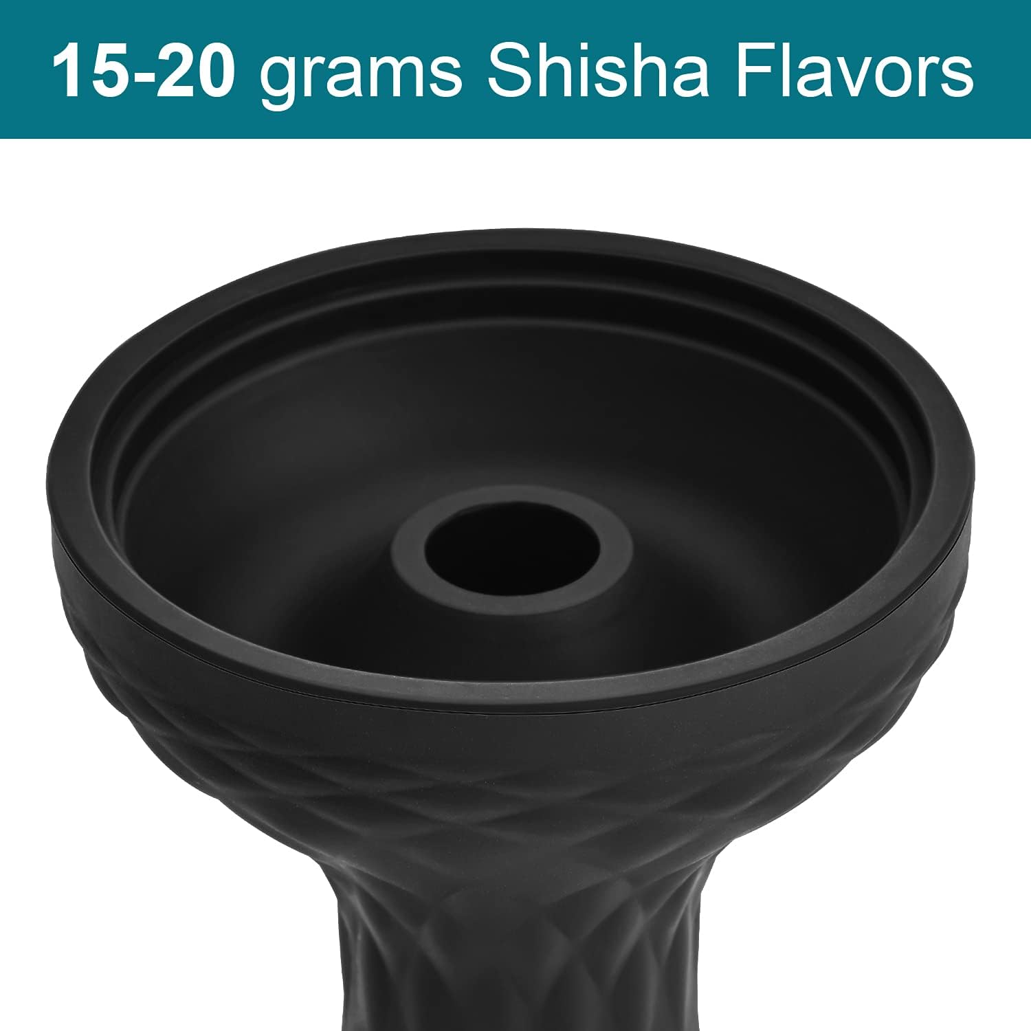 Kitosun Shisha Bowl Premium Shisha Head 70degree Silicone Larger Hookah Bowl Fits for Lotus Heat Management Device Durable Non-Broken Easy Cleaning 3" Bowl 4" Tall (Phunnel Style)-2