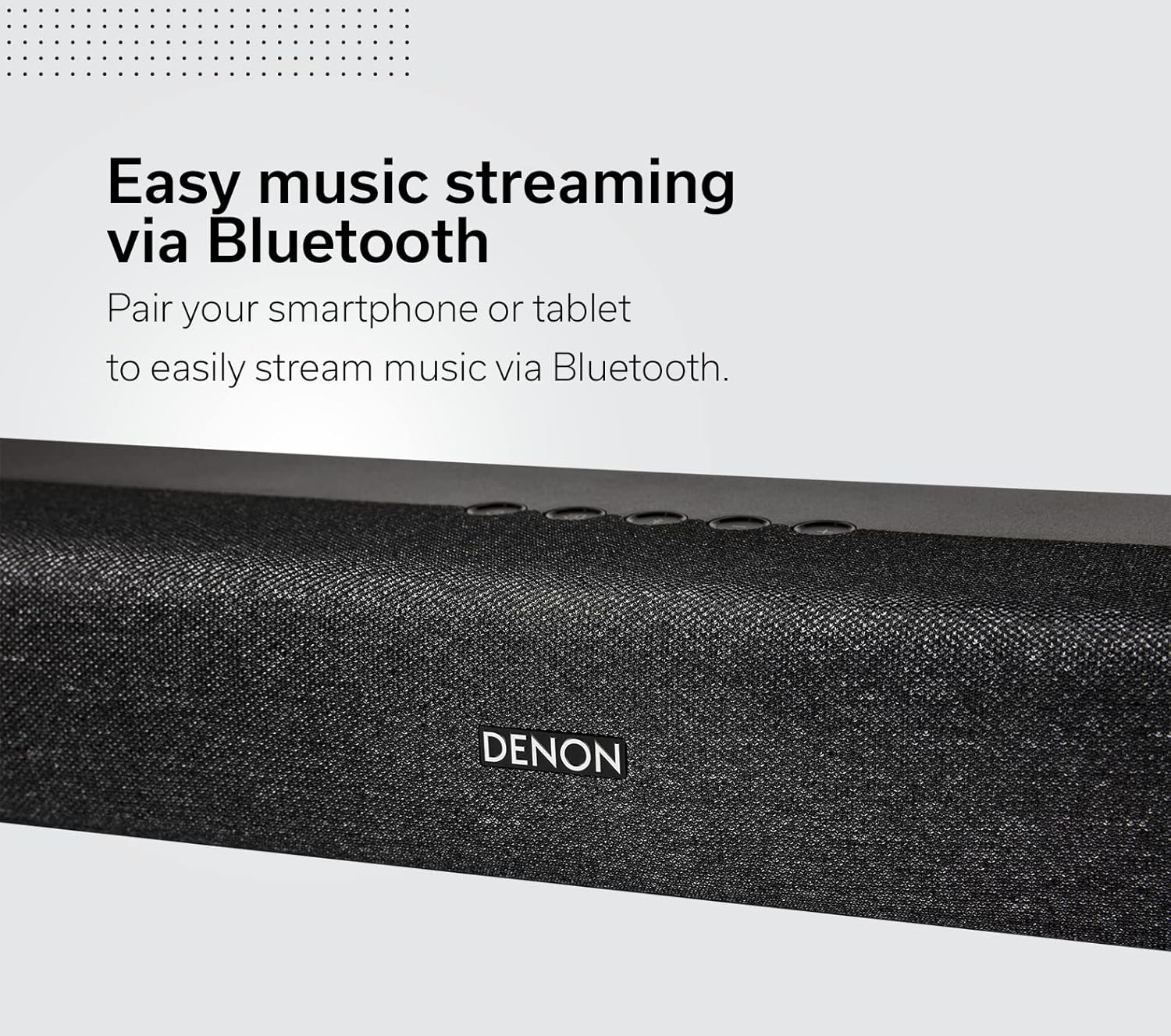 Denon DHT-S216 Soundbar for Surround Sound System, Bluetooth Sound Bar with Built-in Subwoofers, Dolby Digital, DTS Decoding, Dialogue Enhancer, HDMI ARC, Wall Mountable, Music Streaming-1