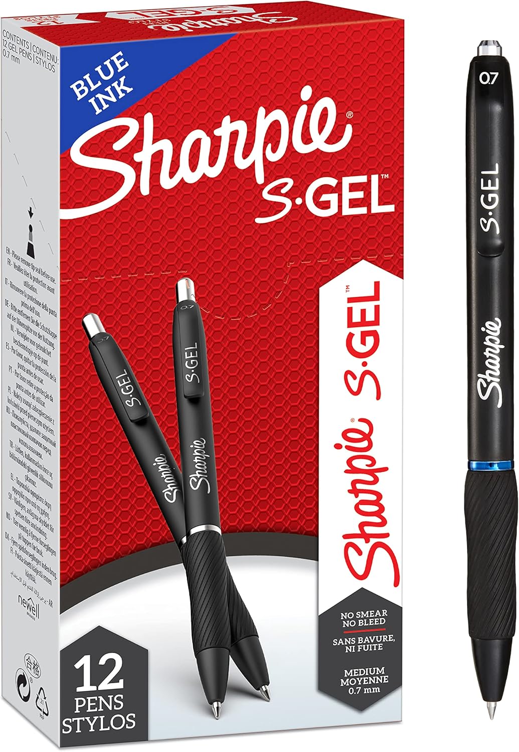 Sharpie S-Gel | Gel Pens | Medium Point (0.7mm) | Blue Ink | 12 Count-0