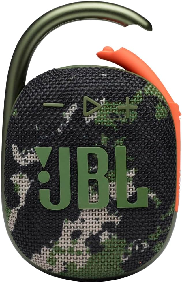 JBL Clip 4 - Portable Mini Bluetooth Speaker, Big Audio and Punchy bass, Integrated Carabiner, IP67 Waterproof and dustproof, 10 Hours of Playtime, Speaker for Home, Outdoor and Travel - (Squad)-0