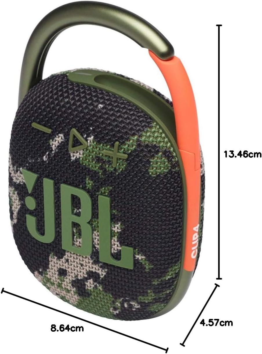 JBL Clip 4 - Portable Mini Bluetooth Speaker, Big Audio and Punchy bass, Integrated Carabiner, IP67 Waterproof and dustproof, 10 Hours of Playtime, Speaker for Home, Outdoor and Travel - (Squad)-7