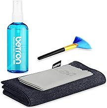 Betron Screen Cleaner Spray for TV, Laptop, Macbook, Computer, Monitor, Mobile Phone Cleaning Kit including Brush and Microfibre Cleaning Cloth, 100ml