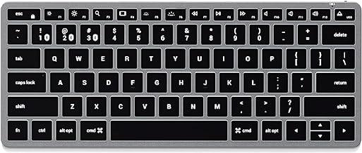 Satechi Slim X1 Bluetooth Backlit Keyboard – Illuminated Keys & Multi-Device Sync – For M2/ M1 MacBook Pro/Air, M2/ M1 iPad Pro/Air, M2 Mac Mini, iMac M1 (US English Layout)