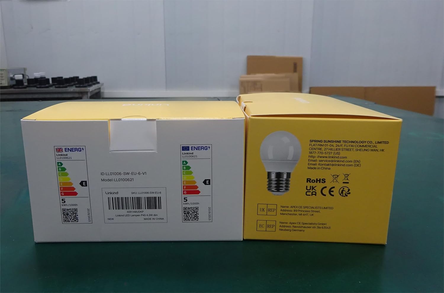 Linkind Dimmable Golf Ball LED Light Bulb E27 Edison Screw, 4.2W G45 Dimmable E27 LED Mini Globe Bulbs, AC220-240V, 40W Equivalent, Soft White 2700K, 470lm, 6 Pack-11