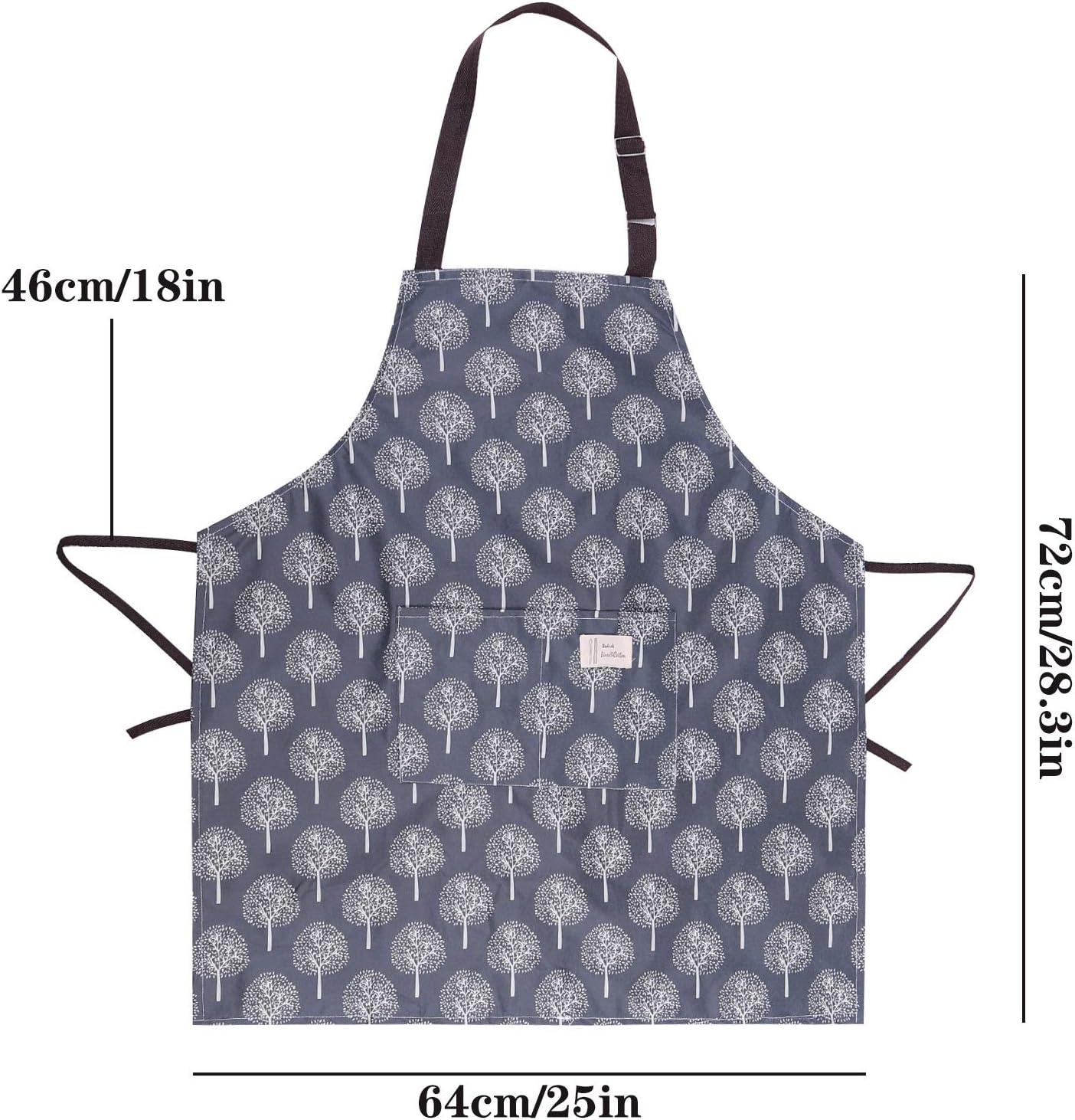 AKlamater 3 PCS Women Apron with Pockets Adjustable Cooking Aprons PVC Waterproof Kitchen Bib Apron for Kitchen Cooking Baking Household Cleaning-2