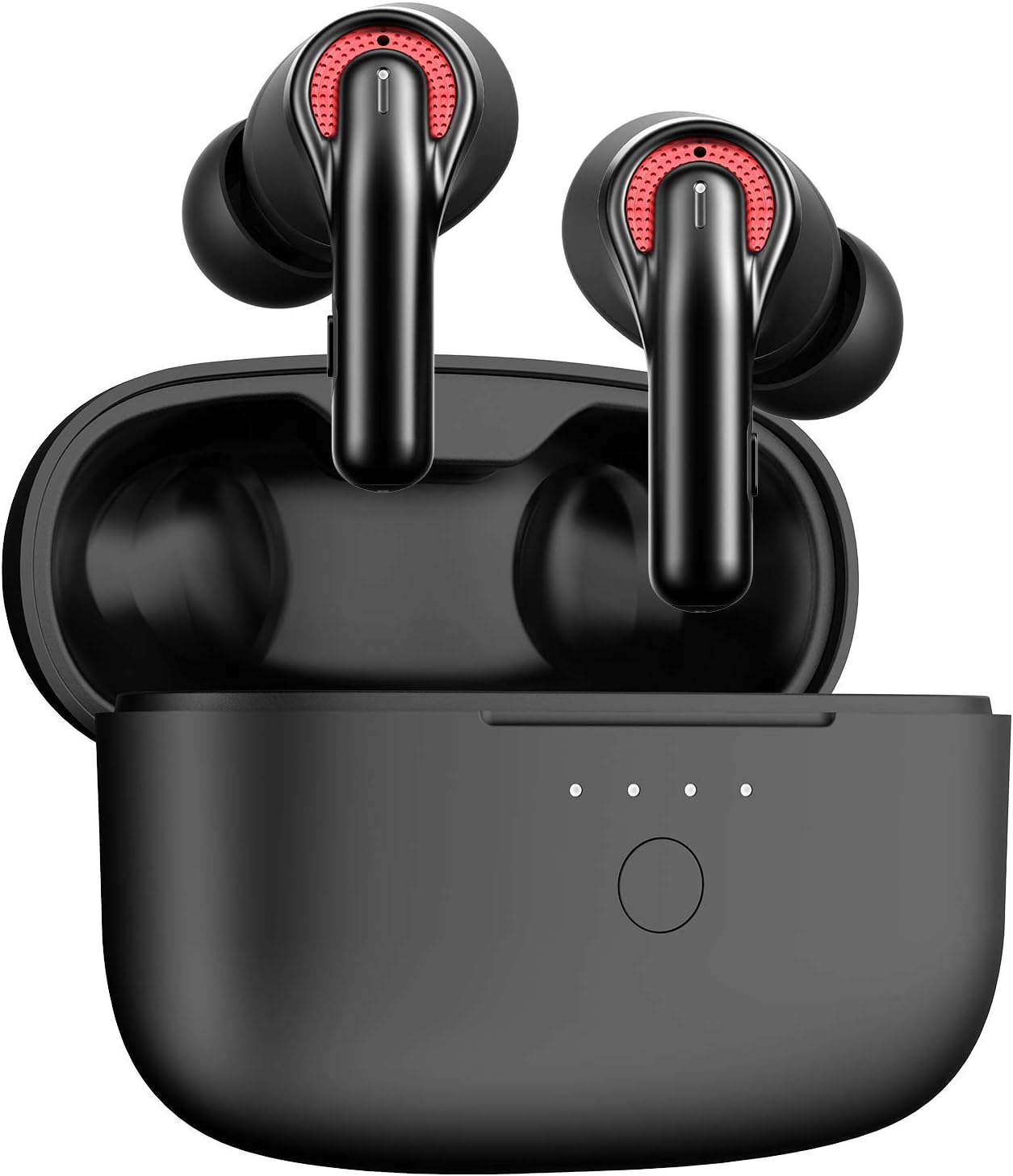 Tribit Wireless Earbuds, Bluetooth Headphones, Bluetooth 5.2, CVC 8.0 Call Noise Reduction 50H Playtime Clear Calls Volume Control Bluetooth Earphones, FlyBudsC1 Black-0