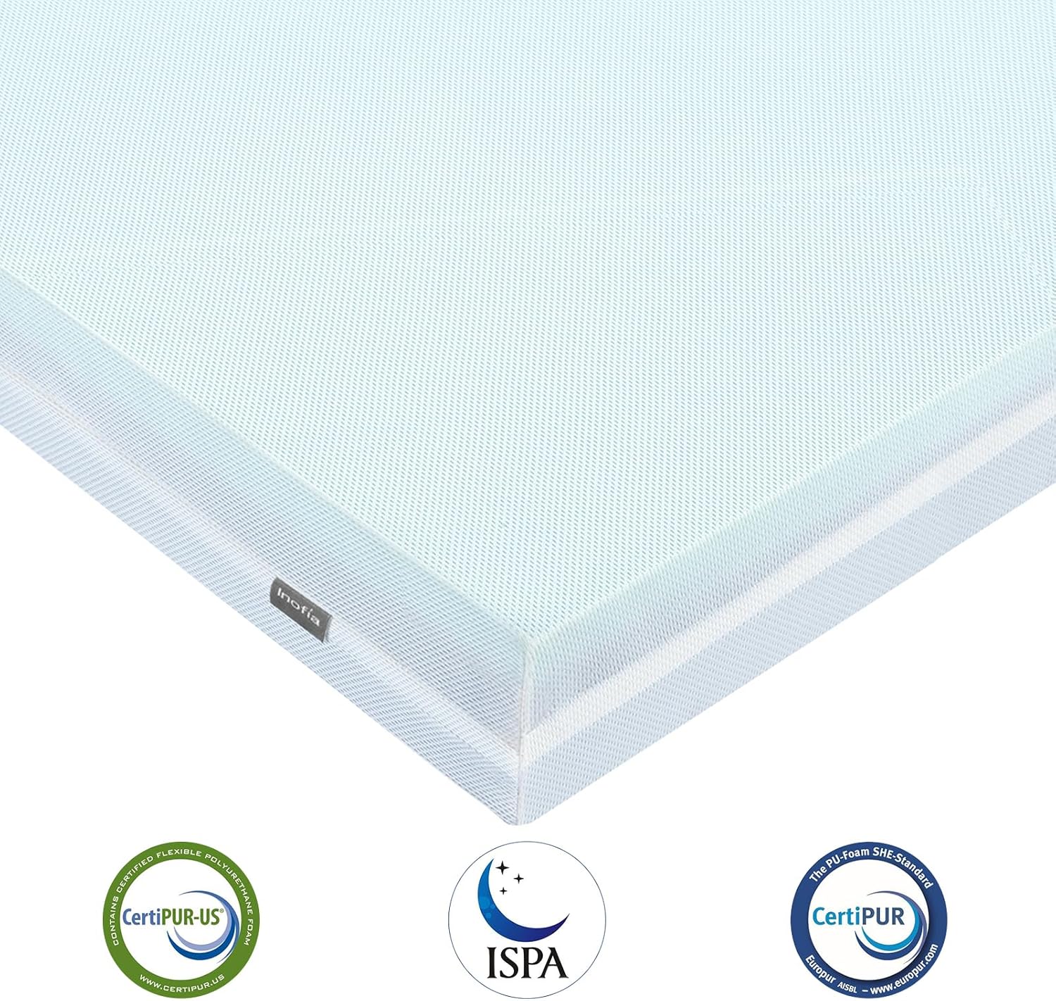 Inofia Sleep King Mattress Topper,Gel Memory Foam Mattress Topper, Indulgent Comfort with Extra Pressure Relief,SAYMOR Collection,Soften Any Sleep Surface (GEL(150x200x8cm))-5