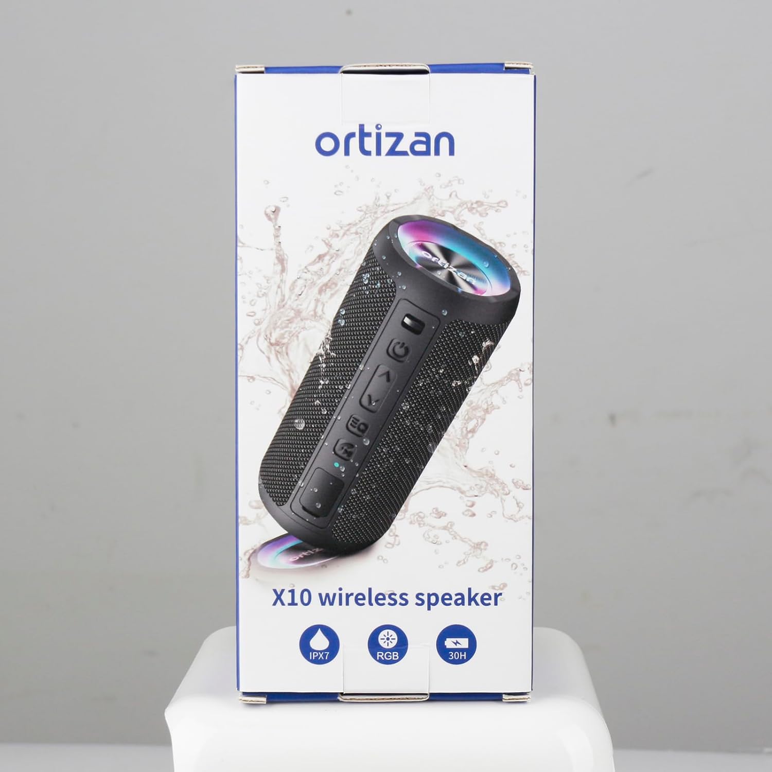 Ortizan Bluetooth Speaker, Portable Wireless Bluetooth Speakers With Led Light, Louder Volume & Enhanced Bass, IPX7 Waterproof, 30H Playtime, Durable Loud Outdoor Speaker for Travel, Sport-7