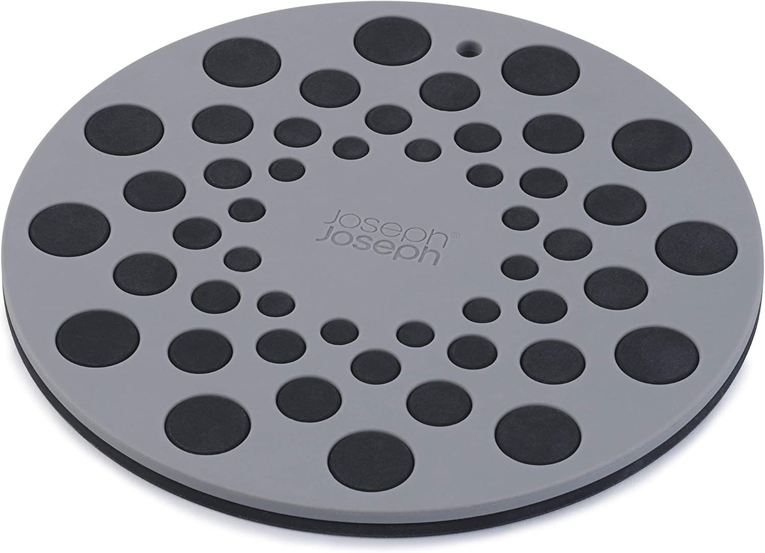 Joseph Joseph Spot-On Set of 2 Silicone Trivets, Heat resistant table mat for hot pots and pans, Black/Grey-0