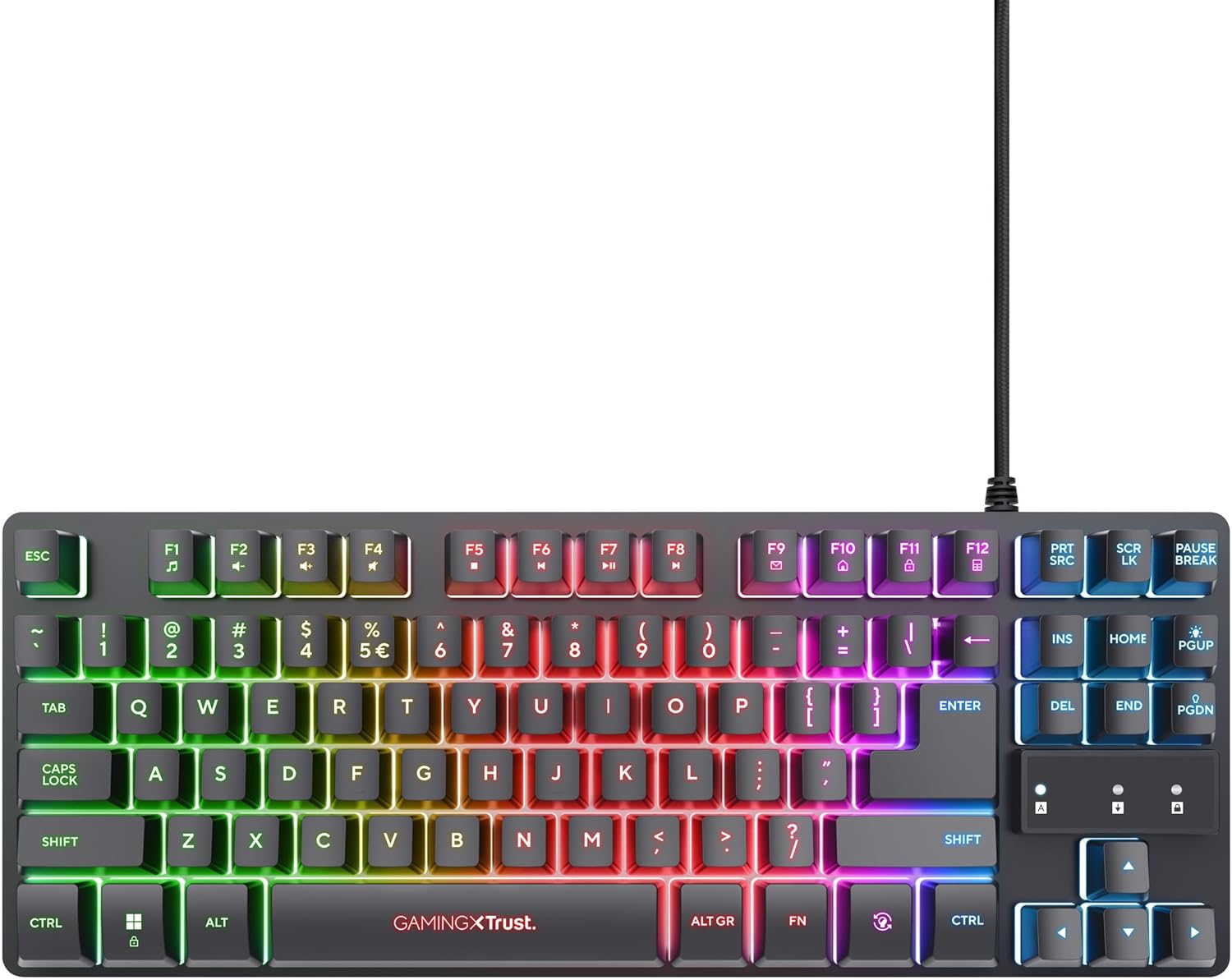 Trust Gaming TKL Keyboard with UK Layout GXT 833 Thado - Compact Tenkeyless Design (80 Percent), RGB, Multicolour LED lighting, Anti-Ghosting, USB Plug and Play, PC/Mac/Laptop [Amazon Exclusive]-8