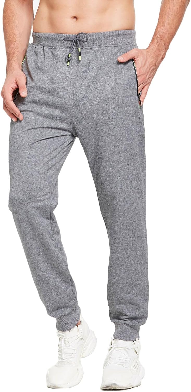 JustSun Tracksuit Bottoms Mens Joggers with Zip Pockets-0