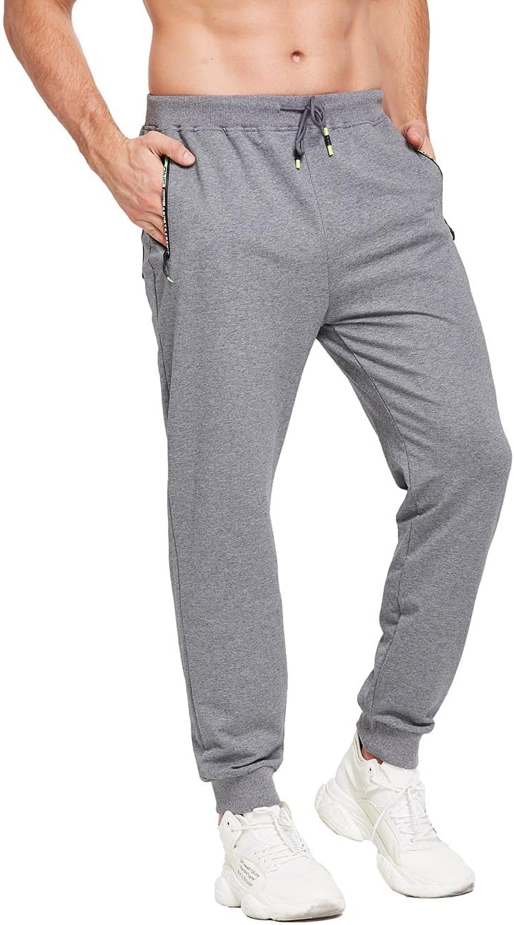 JustSun Tracksuit Bottoms Mens Joggers with Zip Pockets-2