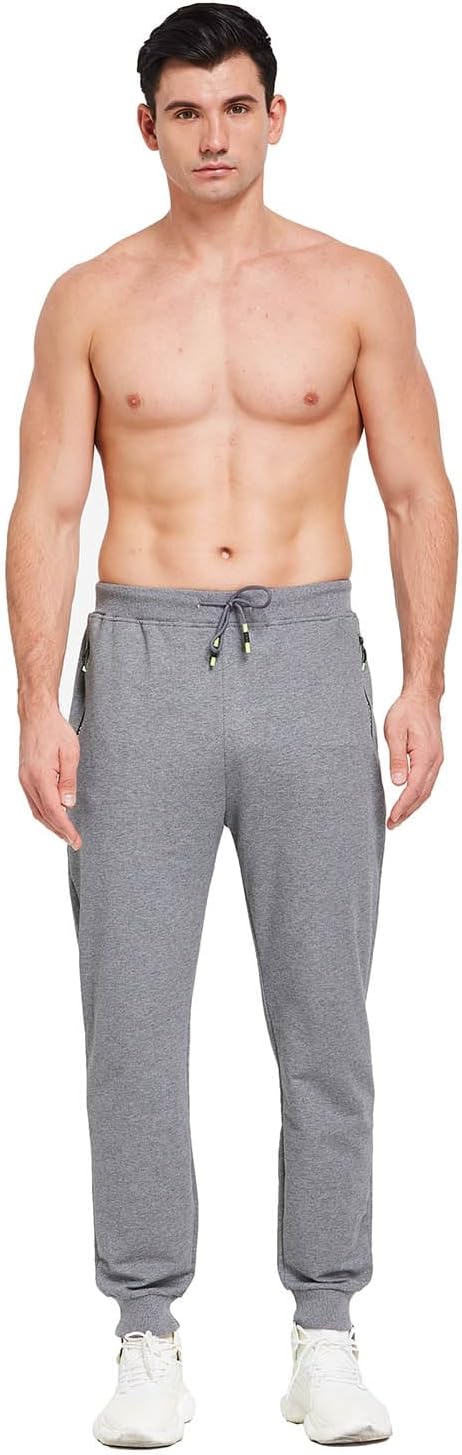 JustSun Tracksuit Bottoms Mens Joggers with Zip Pockets-3