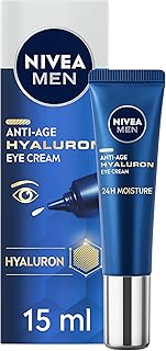 NIVEA MEN Anti-Age Hyaluron Eye Cream (15ml), Men's Eye Cream with Hyaluronic Acid, Visibly Reduces Deep Wrinkles and Eye Bags, Eye Cream for Wrinkles with 24h Moisture