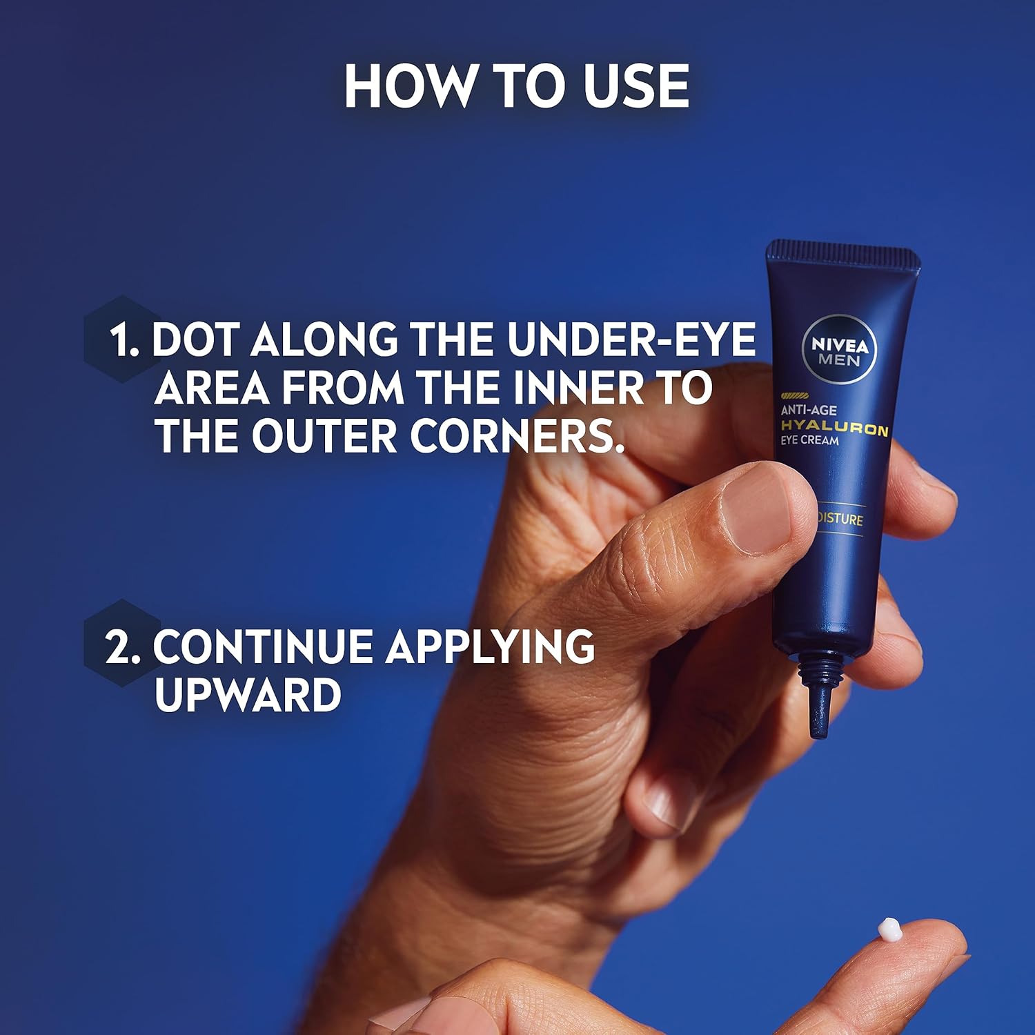 NIVEA MEN Anti-Age Hyaluron Eye Cream (15ml), Men's Eye Cream with Hyaluronic Acid, Visibly Reduces Deep Wrinkles and Eye Bags, Eye Cream for Wrinkles with 24h Moisture-4