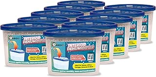 1ABOVE Dehumidifier 500ml Pack of 10| Condensation Remover Moisture Absorber, Dehumidifiers for Damp, Mould, Moisture in Home, Kitchen, Wardrobe, Bedroom, Caravan, Office, Garage, Basement