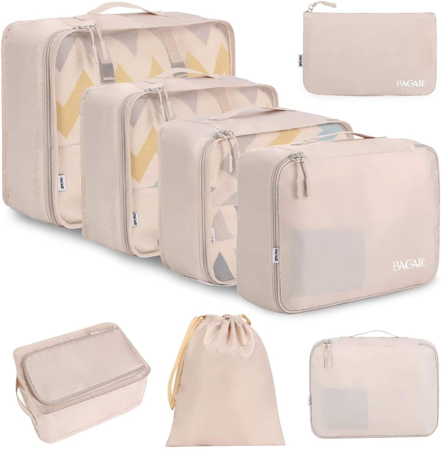 BAGAIL Packing Cubes for Suitcase 8 Set, Lightweight Luggage Packing Organizers Packing Cubes for Travel Accessories-0