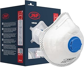 JSP M632 FFP3moulded Disposable Dustmask (Box of 10) One Size suitable for Construction, DIY, Industrial, Sanding, dust protection 99 Percent particle filtration Conforms and Complies to EN 149