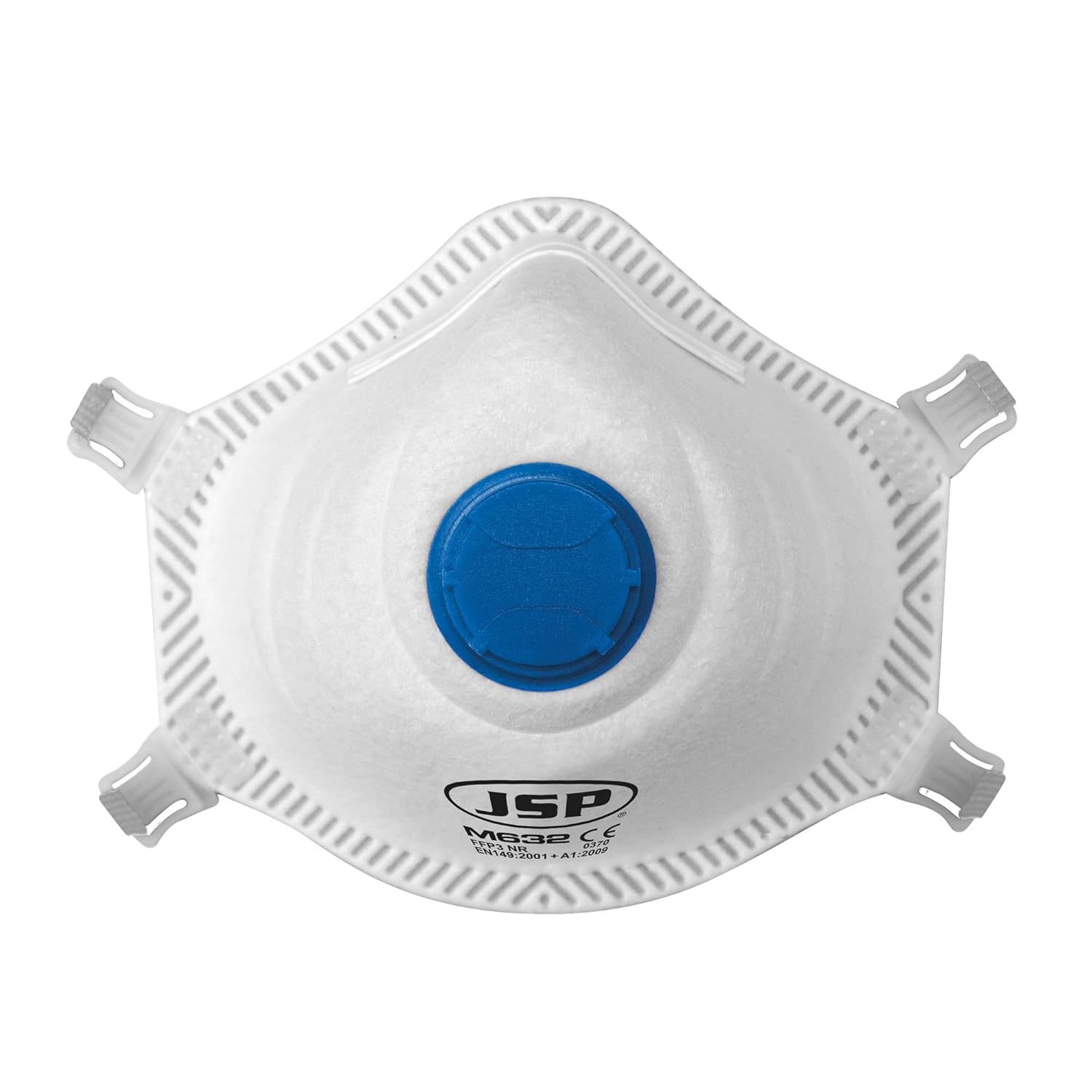 JSP M632 FFP3moulded Disposable Dustmask (Box of 10) One Size suitable for Construction, DIY, Industrial, Sanding, dust protection 99 Percent particle filtration Conforms and Complies to EN 149-1