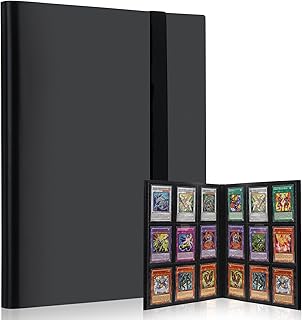 Lictin 9-Pocket Trading Card Album, 396 Pockets Card Folder Card Binder Holder Album with for Loading Slot Trading Card Album Folder - Board, Collectible and Trading Card Games (Black)