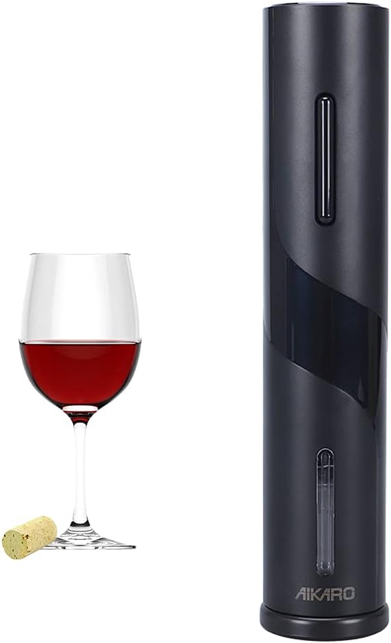 AIKARO Electric Wine Bottle Opener Automatic Electronic Corkscrew, Battery Operated-0